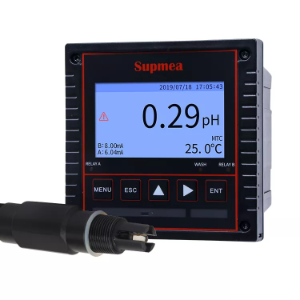 Supmea PH8.0 설치형 PH/ORP 수질 측정기, 4-20mA, RS-485 Modbus통신, Relay 점접출력